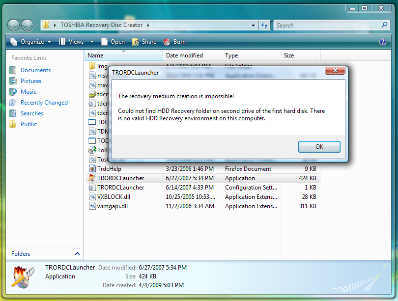 Download: TOSHIBA Recovery Disc Creator [Vista Pre-Installed ...