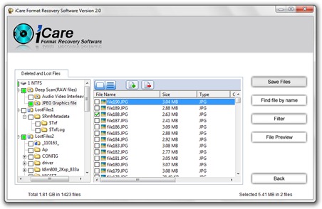 Al final del proceso de recuperación de datos tenía una sorpresa. Todos fotos si Vídeos Se recuperaron menos kit (a. exe) reparticionado software.