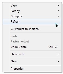 context menu - right-click