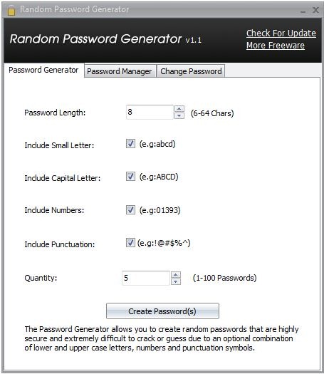 password générateur