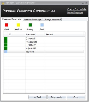 véletlen passzword generátor