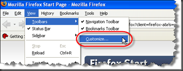 restaurer les barres d'outils dans firefox 3.0 rc1