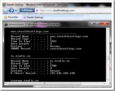 display DNS cache