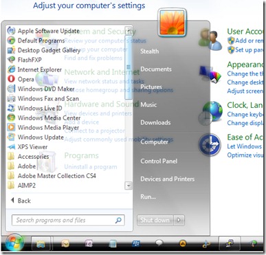 windows 7 ايرو شفافة