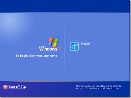 XP потребителите Logon Screen