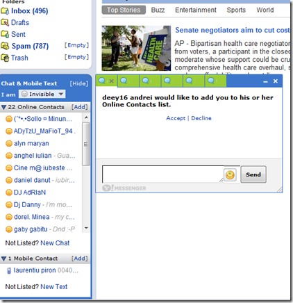 ymessenger in yahoo mail classic