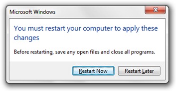 restart الكمبيوتر