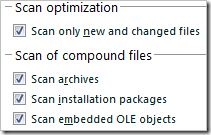 Kaspersky Scan Optimering