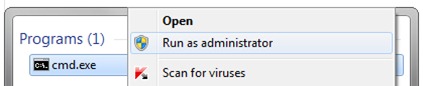 Run as administrator