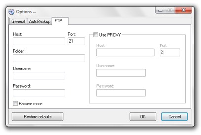 tollen neuen Look ftp backup