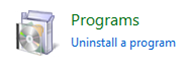 Control Panel / Programs