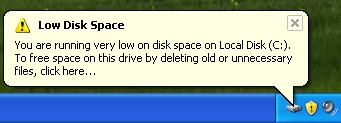низький disk простір