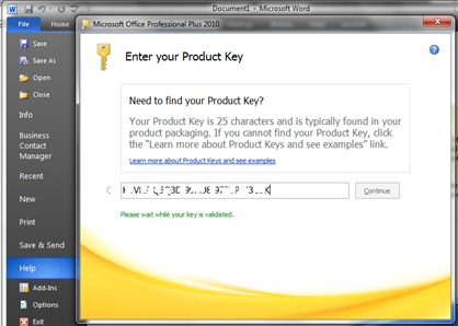 clave de producto para microsoft project professional 2010