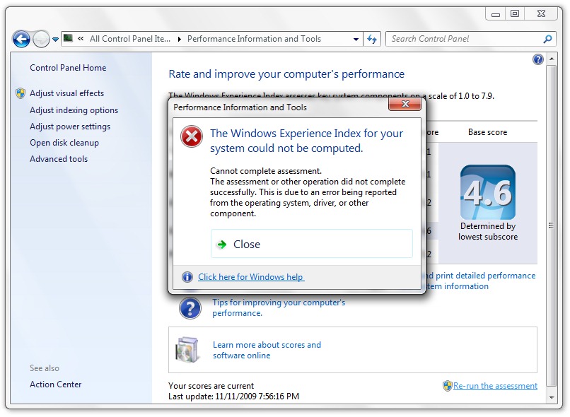 what is a good windows experience index score