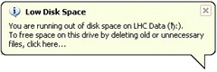 low-disk-ruimte