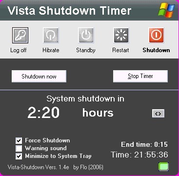 vista shutdown timer virus