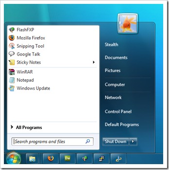 windows7_작업 표시줄_시작 메뉴