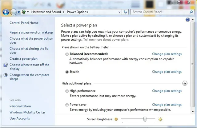 Cum modifici sau creezi un nou Power Plan în Windows.