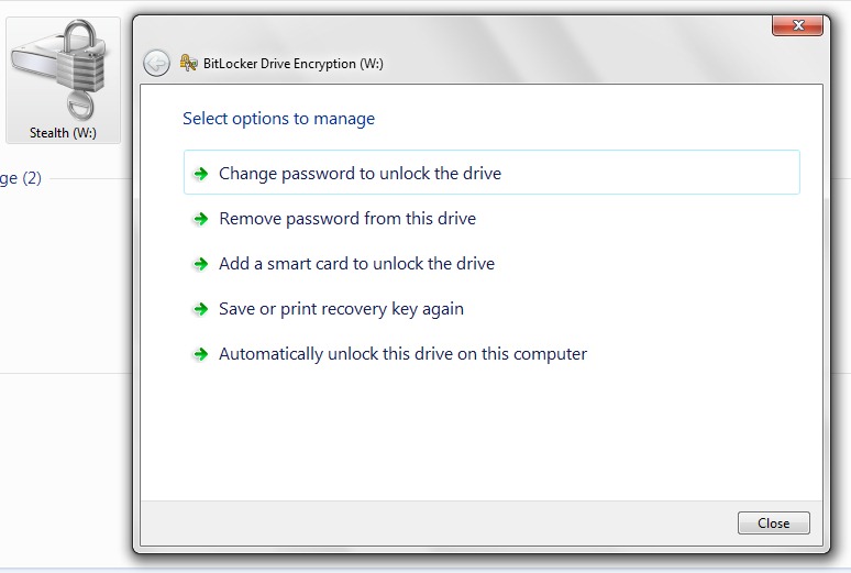 what is bitlocker settings