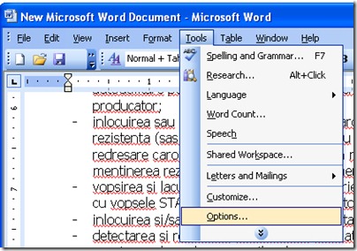 word office 2003 القواعد