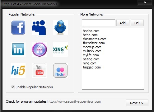 select-social-network