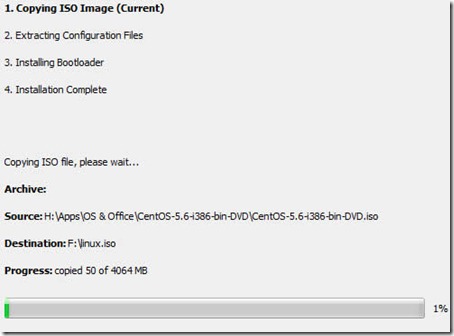 Copier Linux Installation Files vers USB