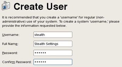 Create User CentOS