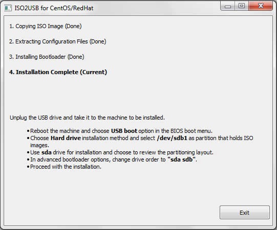 ISO2USB - CentOS - Červená čepice Linux