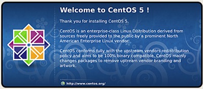 歡迎CentOS 5的