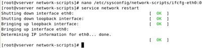 restart network centos