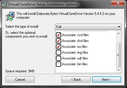 برنامج VirtualCloneDrive - Files