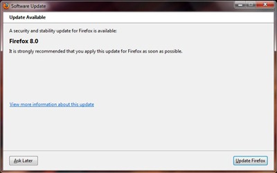 Update Firefoxの8.0