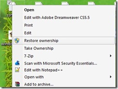 restore-ownership context-menu