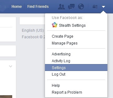 موقع التواصل الاجتماعي الفيسبوك-settings