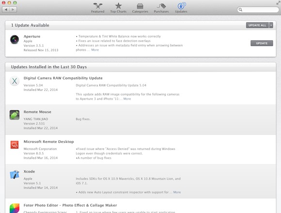 mac-متجر التطبيقات-updates
