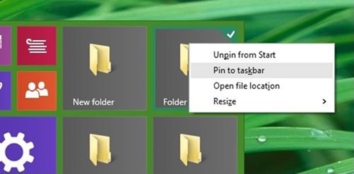 دبوس-folders-إلى- شريط المهام- في-Windows-10
