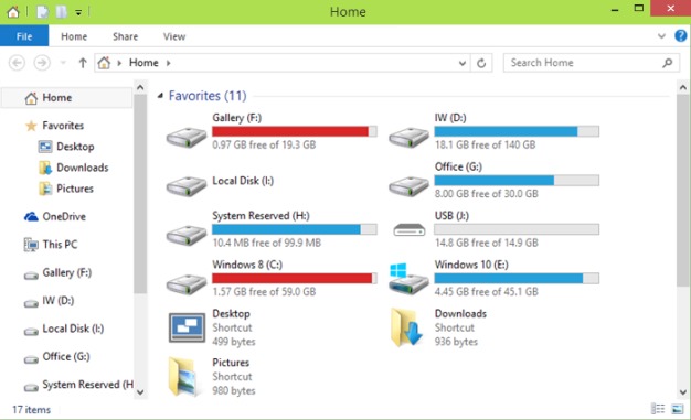 Afficher les partitions-under-Home-dossier-in-Windows- 10