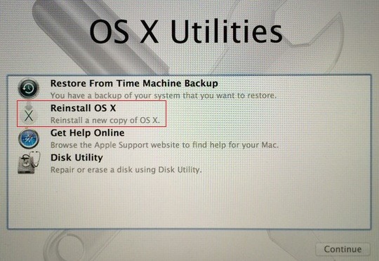 install-OSX- الإنترنت- الاسترداد