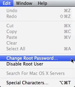 osx-промяна-root-password