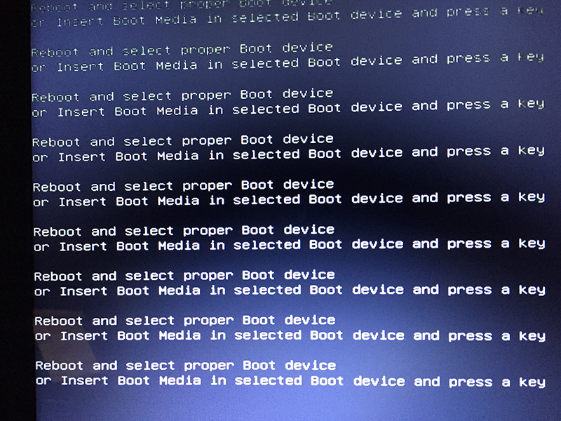 Laptop Notebook Reboot And Select Proper Boot Device Or Insert