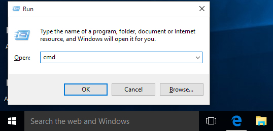 Åpen Command Prompt - Windows 10