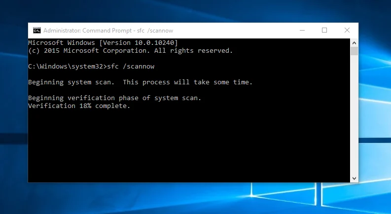 أمر SFC-windows-10
