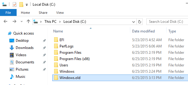 Windows.old- Priekšskatījums