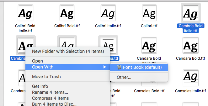 OS X Font Kitabı