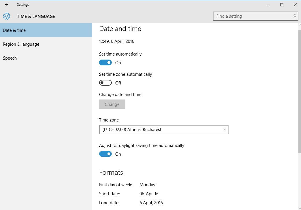 windows 10 change clock analog