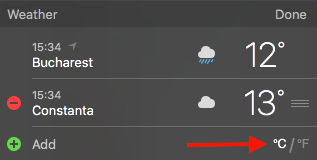 Weather widget