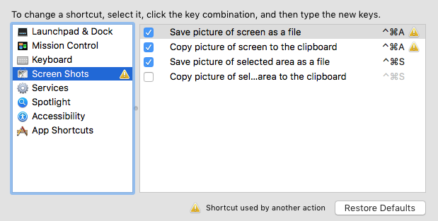cum faci screenshot cu keyboard shortcuts на macos