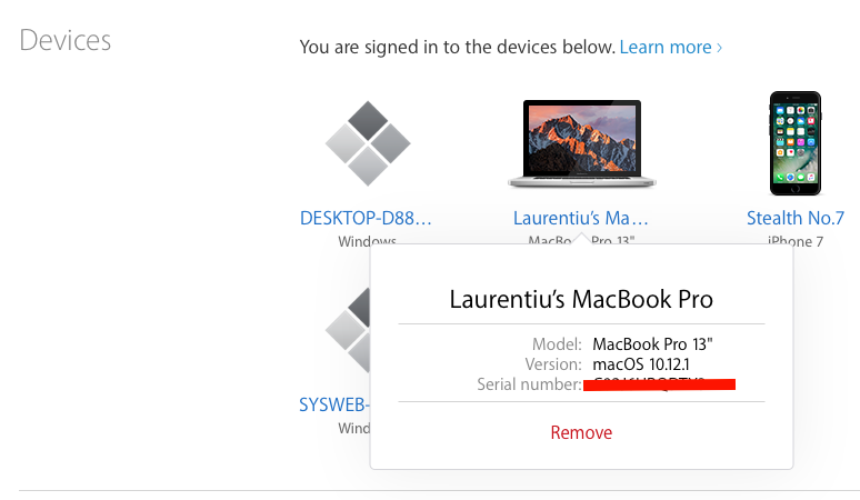 macbook pro serial