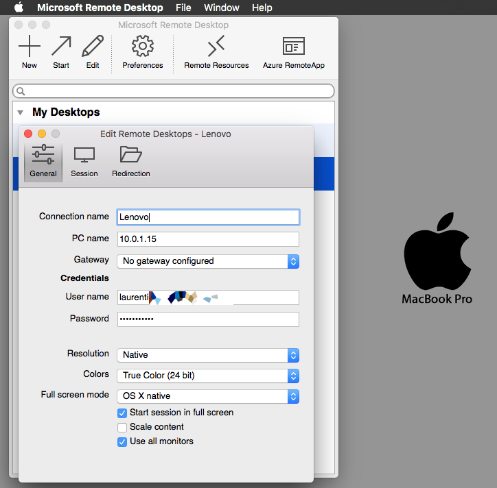 remote desktop connection windows for mac