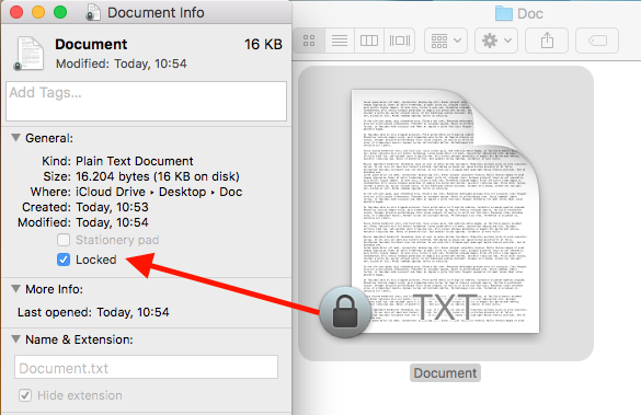 unlock a file for editing in mac